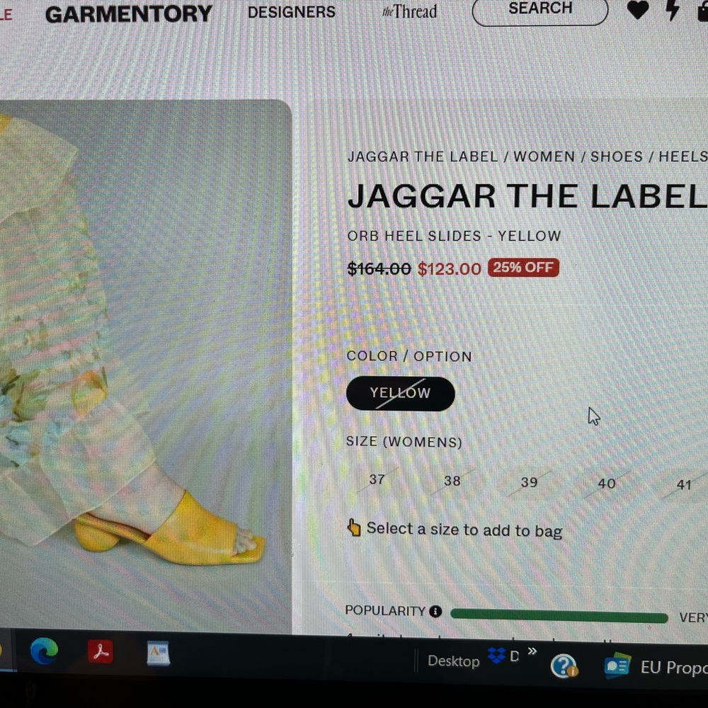 Jaggar The Label Yellow Heel Slides